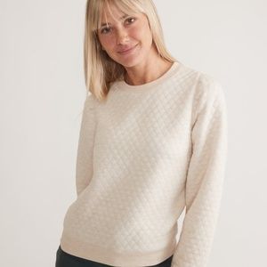 Marine Layer Women's Quilted Puff Sleeve Sweatshirt